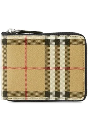 Burberry Kariertes Portemonnaie mit Reißverschluss
