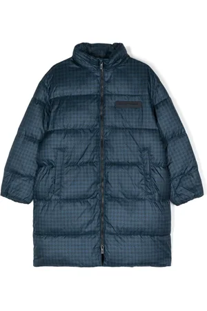 Emporio Armani Gesteppte Jacke mit Hahnentrittmuster