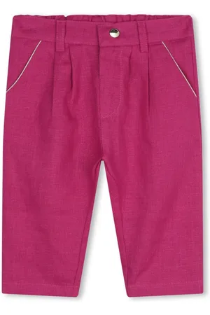 Chloé Hose aus Leinen mit Logo-Stickerei