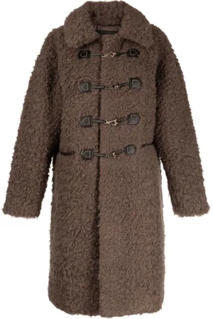 tout a coup Shearling-Mantel mit Hakenverschluss