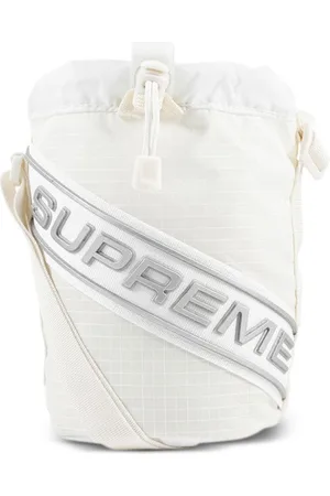 Supreme Kleine White Kuriertasche mit Kordelzug