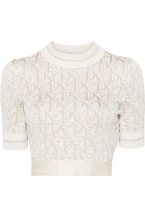 Palm Angels T-Shirt aus Monogramm-Jacquard