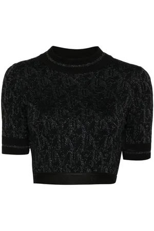 Palm Angels T-Shirt aus Monogramm-Jacquard