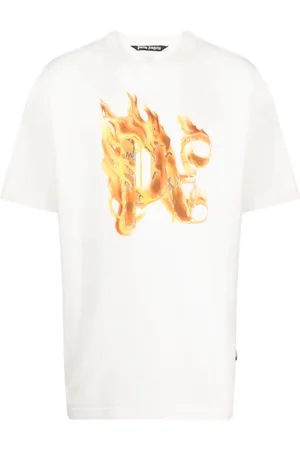 Palm Angels Burning T-Shirt mit Monogramm-Print