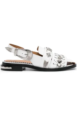 TOGA PULLA Sandalen mit silberfarbenen Nieten