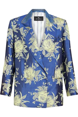 Etro Doppelreihiges Sakko aus Blumen-Jacquard