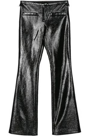 Courrèges Snaps Schlaghose aus Vinyl