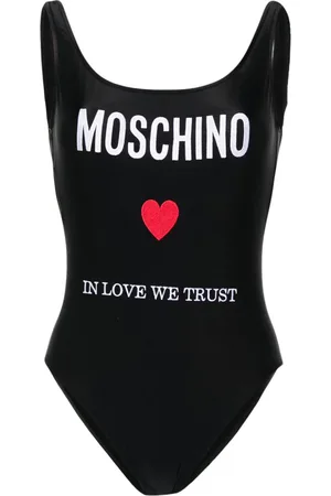 Moschino Badeanzug mit Logo-Stickerei