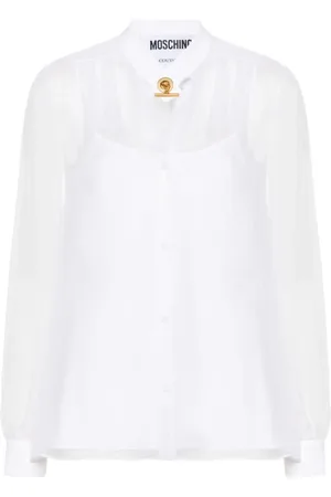 Moschino Seidenbluse mit T-Verschluss