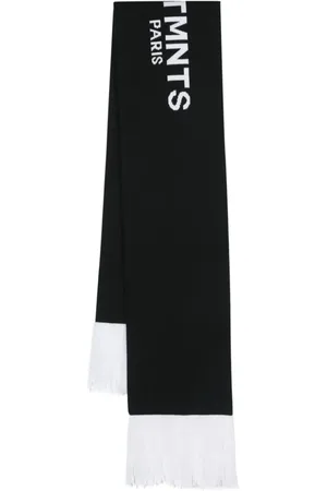 VTMNTS Gestrickter Intarsien-Schal mit Fransen