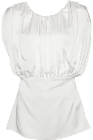 Jil Sander Ärmellose Bluse mit Rüschen