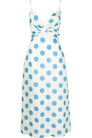 Cala De La Cruz Sabina Leinenkleid mit Polka Dots