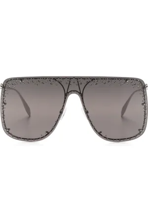 Alexander McQueen Shield-Sonnenbrille mit Strass