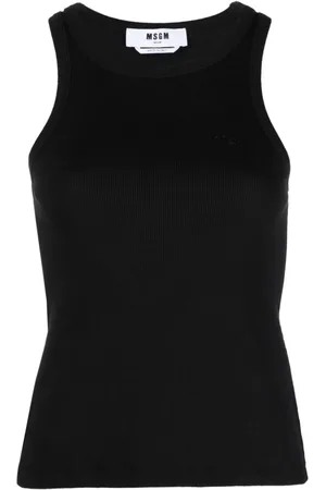 Msgm Geripptes Oberteil mit Logo