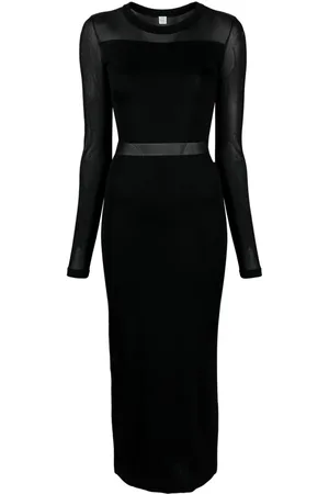 Totême Semi-transparentes Feinstrickkleid