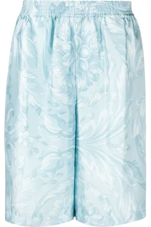 VERSACE Shorts aus Seide mit Barocco-Print