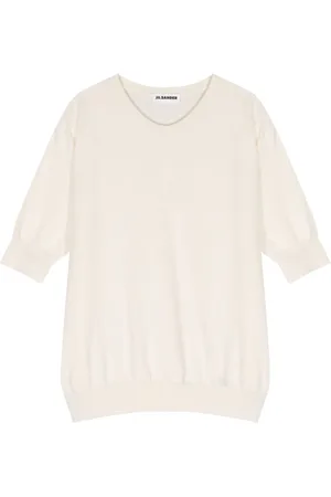 Jil Sander T-Shirt aus geripptem Strick