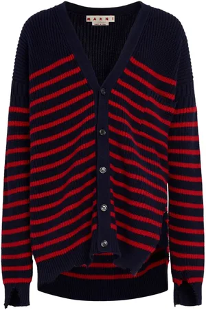 Marni Gestreifter Cardigan mit V-Ausschnitt