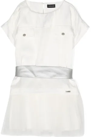 MONNALISA Kleid aus Satin mit Tüllbesatz
