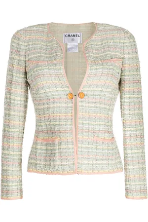CHANEL 2005 einreihiger Tweed-Blazer
