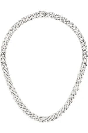 ROSEKEY 18kt Weißgoldhalskette mit Diamanten