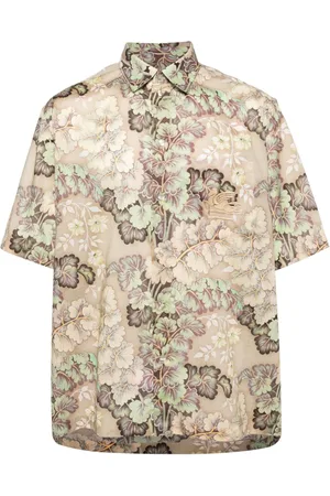 Etro Blumenhemd mit Pegaso-Stickerei
