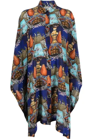 HENRIK VIBSKOV Midikleid mit Square Boxing-Print