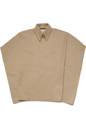 Maison Margiela Twill-Poncho mit Logo-Stickerei