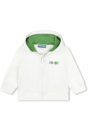 Kenzo Kapuzen-Cardigan aus Fleece mit Logo-Print