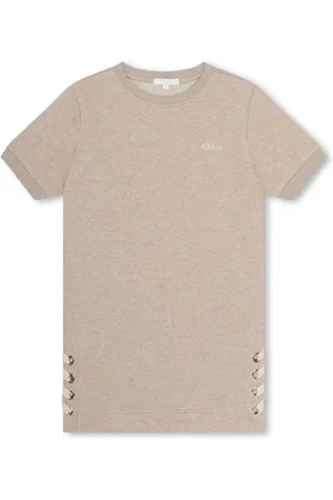 Chloé T-Shirt aus Bio-Baumwolle mit Spitze