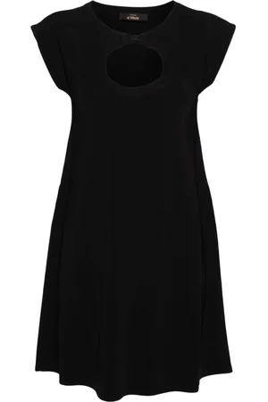 Twin-Set Geripptes Minikleid mit Cut-Out