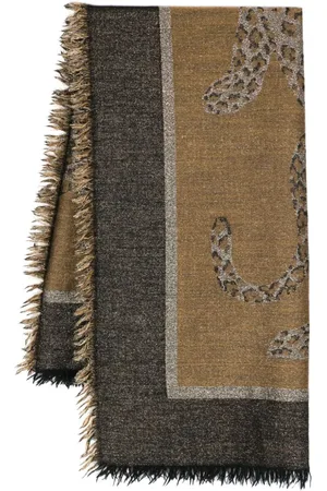 Saint Laurent 1980 Schal aus Animal-Jacquard