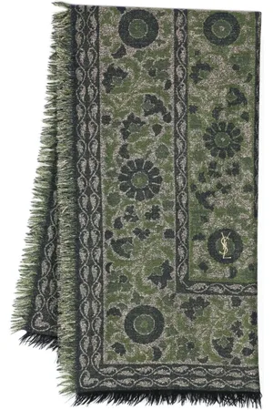 Saint Laurent 1980 Schal aus Blumen-Jacquard