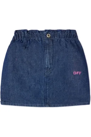 OFF-WHITE Jeans-Minirock mit Off Stamp-Print