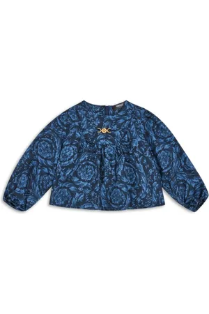 VERSACE Seidenbluse mit Logo-Schild