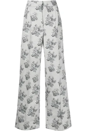 Maison Kitsuné Gerade Hose mit Jacquardmuster