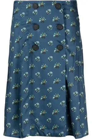 Maison Kitsuné Wickelrock mit Blumen-Print
