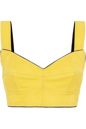 Dolce & Gabbana Cropped-Bustier mit Jacquard-Logo