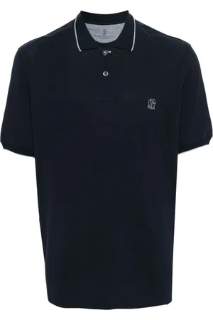 Brunello Cucinelli Poloshirt mit Logo-Stickerei
