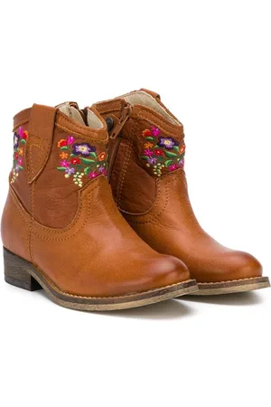 PèPè Stiefeletten mit Blumenstickerei