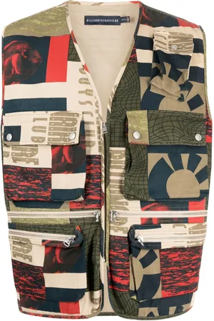 Billionaire Boys Club Reißverschluss-Weste mit Fresh Water-Print