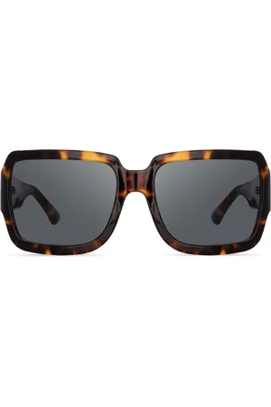 Linda Farrow Eckige Sonnenbrille in Schildpattoptik
