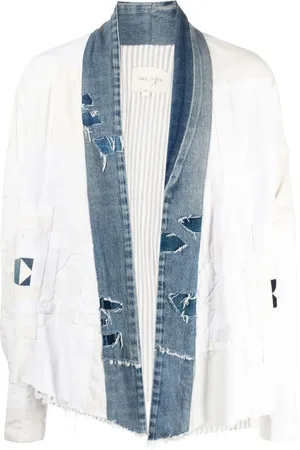 GREG LAUREN Offene Jacke im Distressed-Look