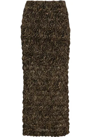 Nanushka Gestufter Rock mit Zebra-Print