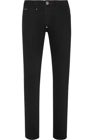 Philipp Plein Straight-Leg-Jeans mit Farbklecksen
