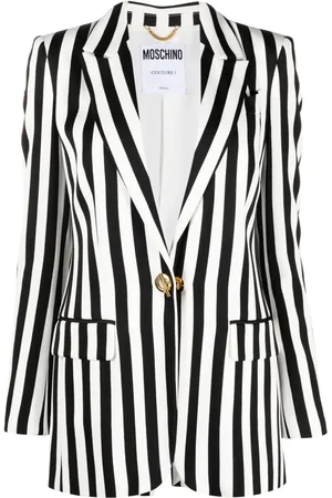Moschino Gestreifter Blazer aus Satin