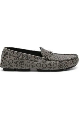 Dolce & Gabbana Loafer aus Logo-Jacquard mit Schilddetail