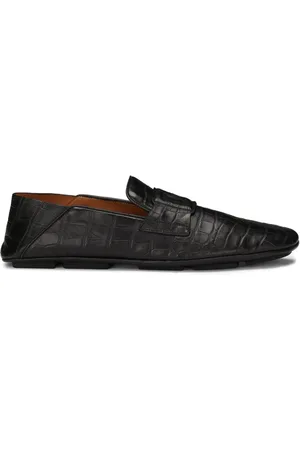 Dolce & Gabbana Loafer in Kroko-Optik mit DG