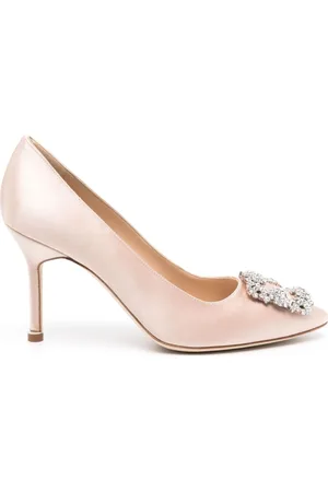 Manolo Blahnik Hangisi Pumps aus Satin 90mm