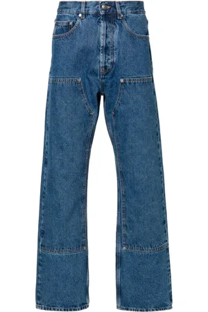 Palm Angels Gerade Jeans mit Logo-Prägung